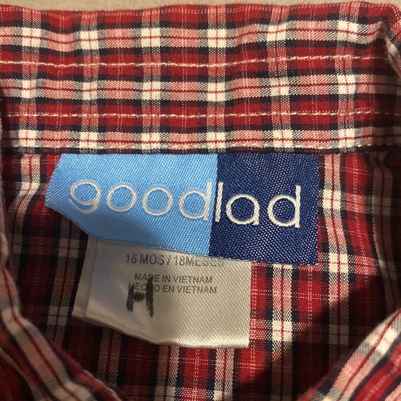 Lot of 3 Baby Boys 18 month plaid button down shirts - Chaps - Picture 3 of 10